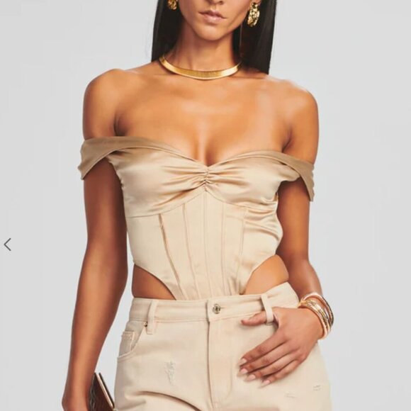New! retrofete‎ Rozik Silk Bodysuit - Picture 1 of 8